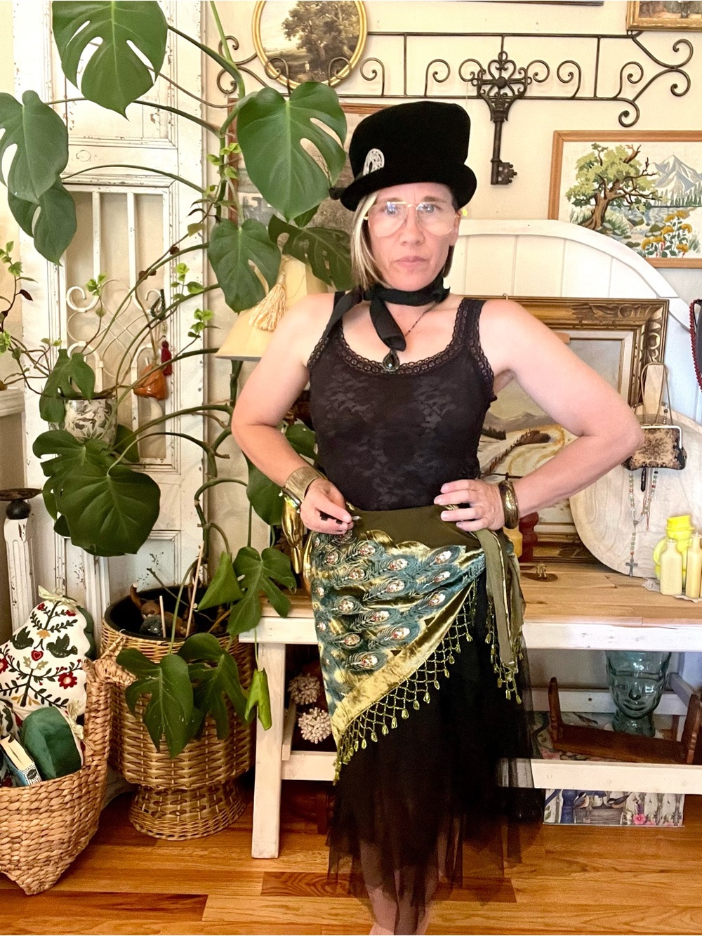 Vintage Kirks Folly Velvet "Empress Peacock" Triangular Shawl Silk Velvet - Picture 4 of 6